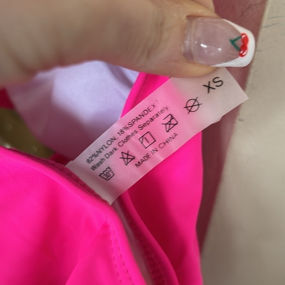 Brand New Tempt Me Hot Pink Tie Up Halter One-Piece Swimsuit Cutout Ruched Retro - Picture 11 of 16